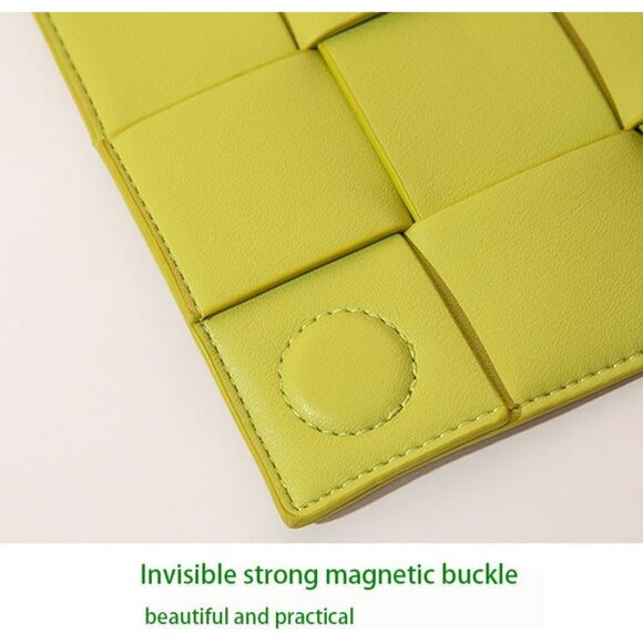 Mini Woven Faux Leather Crossbody Waist Pack Bag with Adjustable Belt Black - Picture 7 of 7